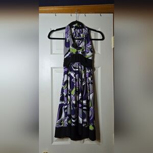 Women's Halter Floral Dress Flattering Sundress Summer Beach Party